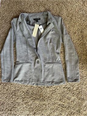 Banana Republic Light Gray Knit Blazer